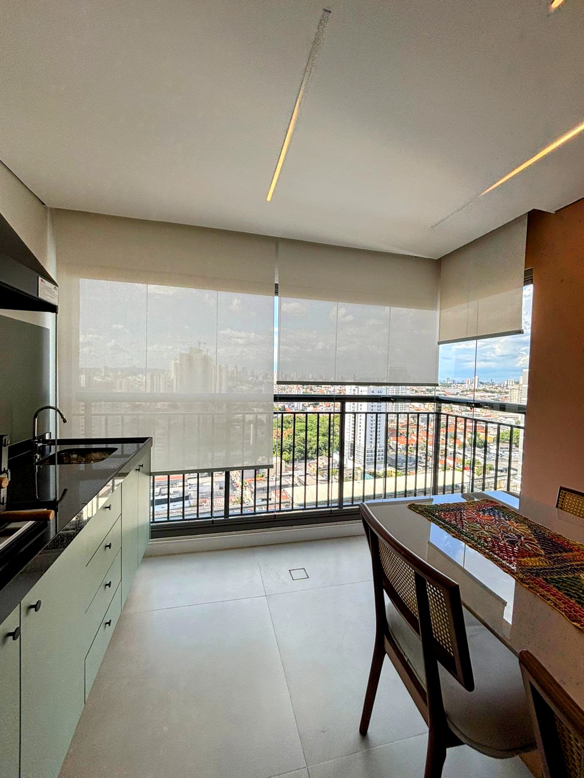 condominio dream view sky resort - persiana rolo screen 3p motorizada - depois 3